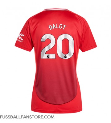 Manchester United Diogo Dalot #20 Replik Heimtrikot Damen 2024-25 Kurzarm